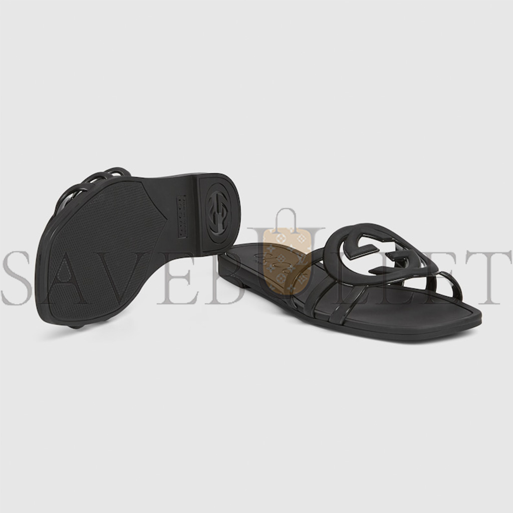 GUCCI WOMEN'S INTERLOCKING G SLIDE SANDAL 780307 GUCCI WOMEN'S INTERLOCKING G SLIDE SANDAL 780307
